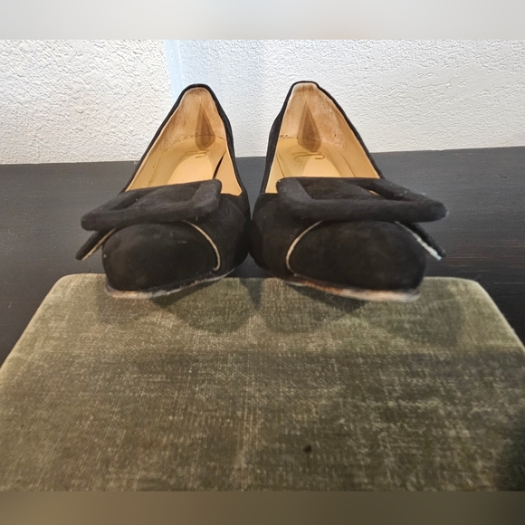 Andrea Carrano Milk kitten heels black suede sz 39 1/2 - Picture 4 of 10